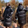 Damen Daunenparkas OLong Winterjacke Damen Daunenjacken Große Größe 90 Weiße Entendaunen Lose Große Steppmodelle Mode Warme Kapuzenmäntel Verdickung 221208