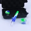 Kit per pipa da fumo Set di dab in cera Quarzo One Hiiter Riscaldamento Chiodo in titanio Pyrex Bruciatore a nafta Tubi Tubi per acqua Dab Rigs