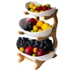 Dishes Plates Living Room Home Threelayer Plastic Fruit Plate Snack Dish Creative Modern Dried Basket Candy Cake Stand Bowl Style 221208