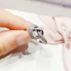 925 Pierścień srebrnego srebrnego serca dla pandora biżuteria ślubna CZ Diamond Love Hearts pierścienie dla kobiet dziewcząt prezenty zaręczynowe z oryginalnym pudełkiem