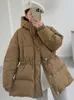 Damen Daunenparkas Lagabogy Winter Damen Kapuzenparka Dicke Warme 90 Weiße Entendaunenmantel Brot Pufferjacke Weibliche Bonbonfarben Schnee Oberbekleidung 221208