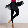 Stage Wear Dance Pants Dames strak stretch oefening kleding volwassen rok body negen punten fitness modern Latijn