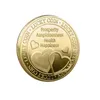 Pièce d'or commémorative colorée d'amant romantique pour l'anniversaire de mariage santé bonheur pièces de collection Souvenir médaille cadeaux