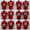 Hommes Football 10 Maillots Jimmy Garoppolo 85 George Kittle 97 Nick Bosa 19 Deebo Samuel 16 Joe Montana 80 Jerry Rice Noir Rouge Blanc Armée Vert Marron Tous Cousus Équipe