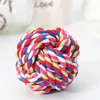 Corde à mâcher en coton pour chiot, jouet interactif et Durable en forme de boule pour chien, jouet tressé en coton