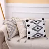 Coussin décoratif oreiller bohème gland housse de canapé Simple carré Ins Style rétro jeter maison décorative sans noyau 221208