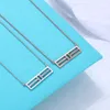 Designer Liebe Halskette weiblich Edelstahl Paar Goldkette quadratisch Anhänger Hals Luxus Schmuck Geschenk Freundin Accessoires Großhandel mit Box