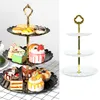 Yemek tabakları Avrupa üçlü kek standı düğün partisi tatlı masası şeker meyve tabağı kendi kendine help ekran ev dekorasyon tepsileri 221208