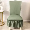 Chair Covers Cover Skirted Ruffle Stretch Elastic Seat Slipcover Dining Room El Home Detachable Wedding Party Decoration Protective