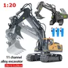 Elektro/RC Auto 1 20 High Tech 11 Kanäle RC Bagger Muldenkipper Bulldozer Legierung Kunststoff Technik Fahrzeug Elektronisches Spielzeug für Jungen Geschenke 221209