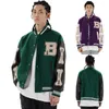 Vestes pour hommes veste pour femmes collégiales de baseball rétro sport de sueur de sueur couple harajuku # 4