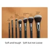 7pcs Professional Makeup Brushs Установите премиум -синтетические щетинки фундамента
