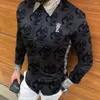 Men's Casual Shirts 2022 Summer Long Sleeve Tops Button Turn-down Collar ShirtMens Vintage Floral Print Beach Fashion StreetwearMen