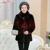 Women's Fur 2022 Winter Women's Fur-Like Mink Coat Vintage Warm Parka Coats Ladies Tpolo Collar Hickened Loose Chic Overcoat Female