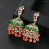 Kolczyki Dangle Women Jhumka Tassel Drop Bells Cyrcon Prezenty do ślubnej biżuterii ślubnej