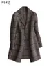 Misto lana da uomo PFHQ Autunno Inverno Uomo Trendy Casual Trench scozzese Cappotto di lana Elegante giacca a vento maschile elegante Giacca di alta qualità 1Q4541 221208