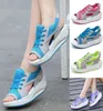 Yeni Moda Kadın Sandal Yaz Ayakkabı Balık Başı Açık Mekan Sandalet Kadın039S Ayakkabı Artırılmış Ayakkabı Tuval Ayakkabı3557793