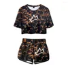 Женские спортивные костюмы 2022 Briannaplayz Cucklz Crown Merch футболка Tee Sets Summer Short Tops Shorts Tosts костюм Два пьесы
