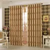 Curtain Modern Geometric Blackout Curtains For The Bedroom Living Room Pink Brown Finished Drapes Kitchen Home Decor