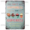 Cake Metal Painting Vintage Food Tin Sign Wall Decor for Kitchen Cafe Diner Bar Cupcake Metal Signs 20cmx30cm Woo