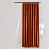 Gordijnraam voor woonkamer slaapkamer studie dineren flanel high-end vloer tot plafond licht luxe bruin rood rood