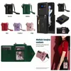 Multifunctionele ritsleren portemonnee kisten voor Samsung Galaxy Z Flip 4 3 FLIP4 Zflip3 Fashion Flip Cover Holder ID Kaart Pocket Slot Turn Crossbody Schouder Lanyard