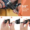 Electric Drill parafusadeira a bateria Cordless Brushless Impact Power Driver Screwdriver Accessories Wood Tool Hammer 221208