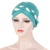 New Muslim Braid Turban Hats Pretied Twist Silky Caps Chemo Beanies Headwrap Plated Headwear for Cancer Hair Loss Cover