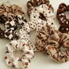 Large Intestine Hairbands Hair Accessories Dots Checked Printed Hair Rope Vintage Sweet Ins Elastic Hair Band