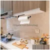 Towel Racks Hanging Paper Roll Holder Kitchen Cupboard Door Rack Space Aluminum Punch Creative Toilet Tissue Box Drop Delivery Home Dhra2