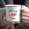 Mugs Mom Ever Print Mug Creative Coffee Tea Cups Drink Dessert Breakfast Milk Cup Enamel Handle Drinkware Mother's Day Gift