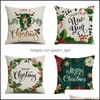 Pillow Hülle Kissen ER Home Modedekoration Wurfkissen Stoff Sofa Kissenbezug Chrismas Colorf Flachs Hochwertige Materialien Drop Dhemf