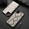 Echte echte python lederen case voor iPhone 14 Pro Max plus 13 12 11 Snake Skin Armor Back Cover