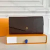 Sarah Wallet top quality long envelope flap wallets with box LB123 designer key coin holders purse leather mini Pochette clutch ba263F