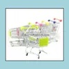 Scatole di immagazzinaggio Bidoni Mini Supermercato Negozio Carrello Trolley Giocattolo Creativo Telefono Penna Organizzatore Scatola Raccogliere Strumenti Per Bambini Giocattoli Per Bambini Gi Dhsxf