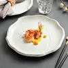 Plates Nordic Irregular Ceramic Plate French Style Molecular Cuisine Steak Dinner Breakfast Dishes Dish Western Tableware