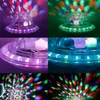 UFO LED Effect Lights Smart Speakers USB Colorful LED Crystal Magic Ball Rotation LED Stage Light with Wireless Remote Controller