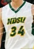 Il basket universitario indossa la maglia da basket Nik1 NCAA College NDSU 24 Tyson Ward 32 Odell Wilson IV 33 Horn 34 Rocky Kreuser 44 Meidinger cucita su misura