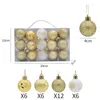 Décorations de Noël 30pcs boules de décor d'arbre paillettes plaqué or pendentifs suspendus boule ornements de noël pour cadeau de l'année à la maison