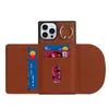 Card Pocket Pack Leather Cases For Iphone 14 Plus 14Pro 2022 13 12 11 Pro Max 8 7 Shockproof TPU Finger Ring Holder Stand Credit ID Card Slot Back Cover Cash Wallet Skin