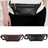 Waist Bags Men PU Leather Belt Bum Pouch Fanny Pack Crossbody Shoulder Sport Zip Small 221208