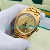 Premium Watch 41mm Automatic Mechanical Men's 18k Yellow Gold Dial 2813 Movement Stainless Steel 904l strap Luminous Wristwatch NF Maker