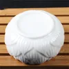 Acessórios para fumantes Tobacco cinzeiro cinza cinza Cerâmico Porcelana Branca Lotus Kung Fu Cerimônia de fumaça Bowl Bowl