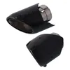 Pair Of Carbon Fiber Exhaust Tip Tail Throat Pipe 2.6in Inlet 4in Outlet Universal Parts For Car