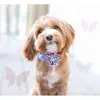 Collari per cani Zampe stile unico Collare in cotone con fiore San Valentino Fatto a mano Pet Farfalla Grande Medio Piccolo
