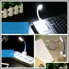 Otro Home Garden Mini LED USB Lectura Luz Lámpara de computadora Portátil Flexible Tra Bright para Notebook PC Power Bank Partner Tablet Lap DHCX7