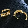 Boucles d'oreilles créoles en zircone cubique pour femmes, bijoux de fête, Vintage, tendance, Huggie, gros or, 2022