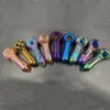 Cool Rainbow Gradient Pipes Pyrex Tjock Glass Dry Herb Tobacco Oil Rigs Filter R￶kning Handpipes Hand Cigaretth￥llare Innovativt designr￶r