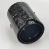 Exhaust Pipe 70MM IN 93MM OUT Universal Glossy Forged Real Carbon Fiber Tip For M