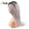 Sprzedaż 100 Human Virgin Hair Pełna koronkowa peruka jedwabisty prosty popiół Blone 1B/613 1B/Grey 1B/99J 1b/czerwony 1b/zielony 1b/fioletowe jakość kolorowe koronkowe peruki